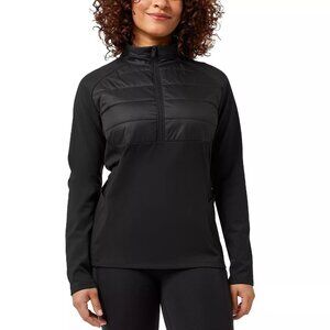 32 Degrees Ladies Half Zip Active Top Black M (8-10)